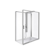 Душевой бокс VitrA Zest 120x90x220 см левая серый матовый, передняя и боковая панель