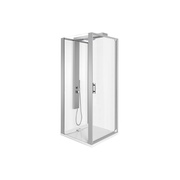 Душевой бокс VitrA Zest 90x90x220 см левый серый матовый передняя и 3 боковых панели