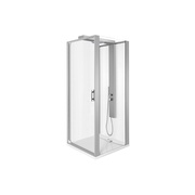 Душевой бокс VitrA Zest 90x90x220 см правый черный матовый передняя и боковая панель