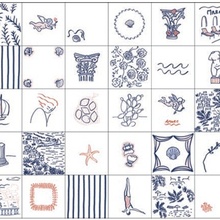 41zero42 Stories 4101301 Costiera Matte 50 Patterns Керамогранит 10x10 см, Италия, под камень  - фото 1 - фото 2