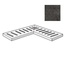 ABK Out 20 0002403 Angolare Griglia Dx Monolith Graphite Спец. Элемент 15x60 см, Италия, под камень  - фото 1