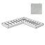 ABK Out 20 0010621 Angolare Griglia Sx Poetry Stone Piase Ash Спец. Элемент 15x60 см, Италия, под камень  - фото 1