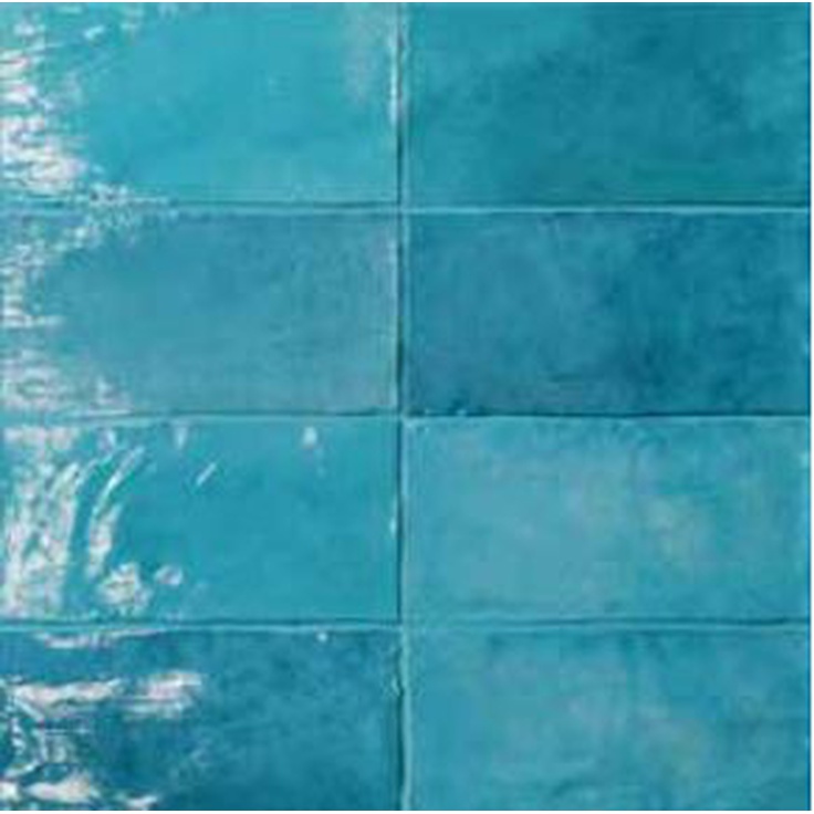 ABK Poetry Colors 0011532 Turquoise Настенная плитка 7,5x15 см, Италия, под камень  - фото 1