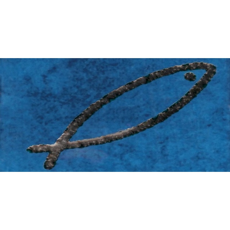 ABK Poetry Colors 0011958 Swim Blue Декор 7,5x15 см, Италия, под камень  - фото 1