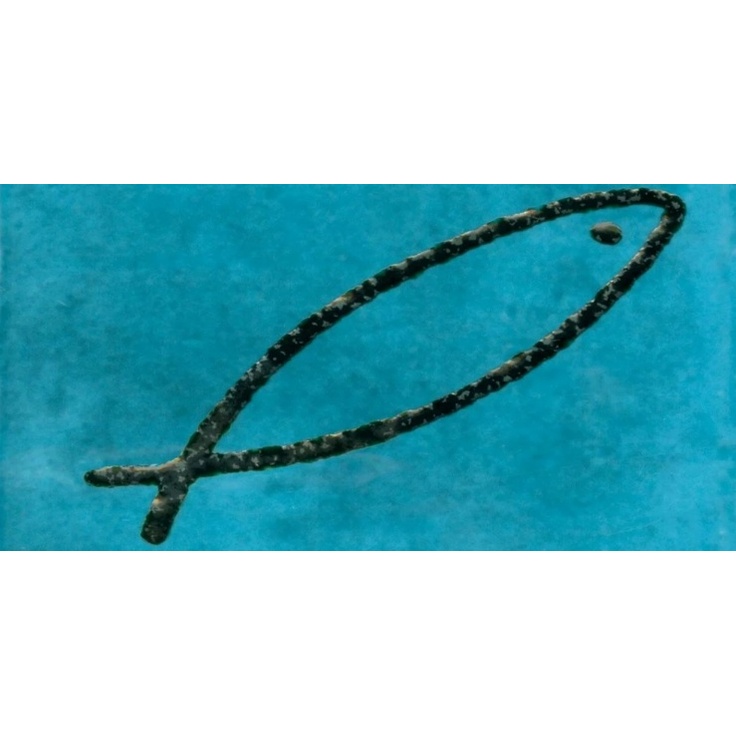 ABK Poetry Colors 0011959 Swim Turquoise Декор 7,5x15 см, Италия, под камень  - фото 1