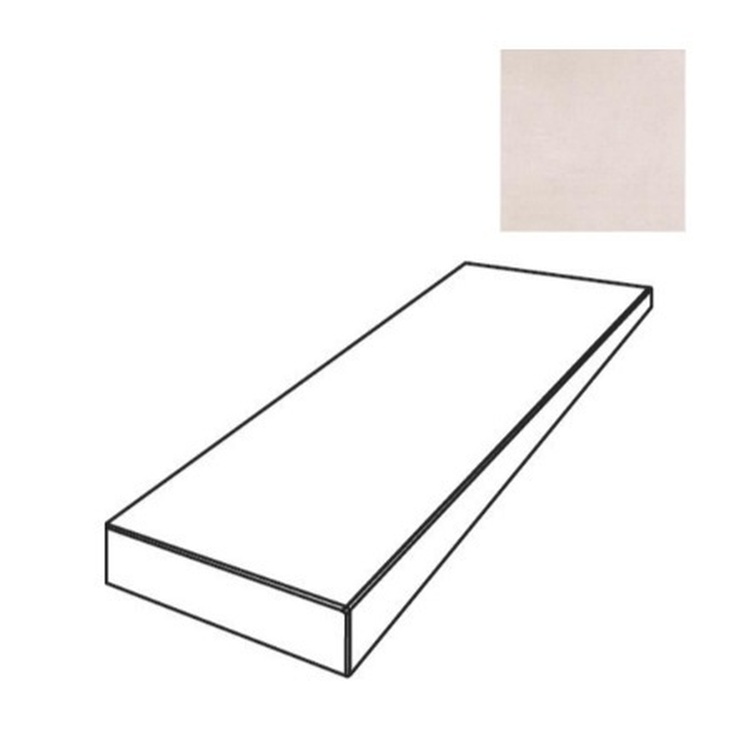 ABK Poetry Net 0018025 Angolare Top Sx Sand Nat Угловая ступень 32x120 см, Италия, под бетон  - фото 1