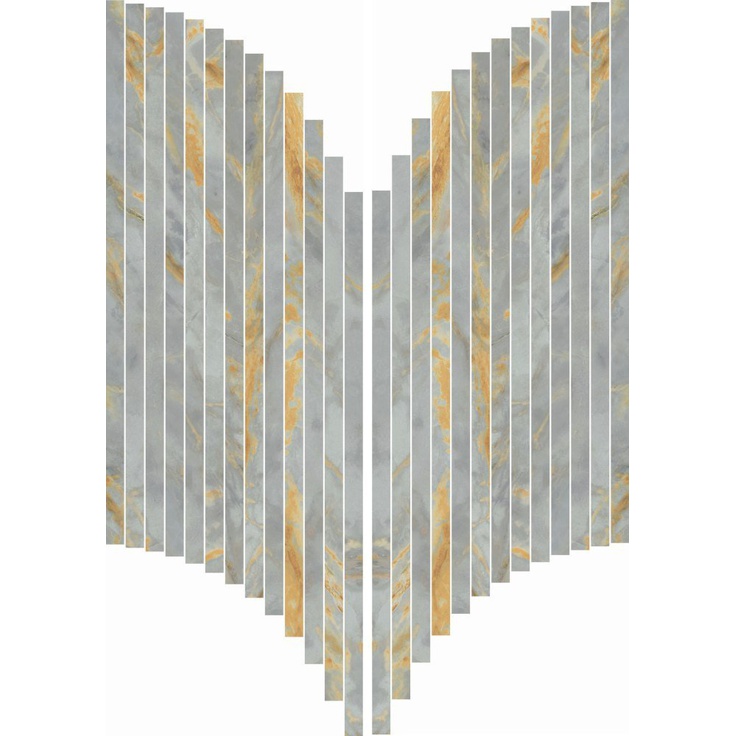 ABK Sensi Signoria 0009150 Ventaglio Grigio Siena Lux Мозаика 28x60 см, Италия, под мозаику - фото 1 ABK Sensi Signoria 0009150 Ventaglio Grigio Siena Lux Мозаика 28x60 см, Италия, под мозаику - фото 1