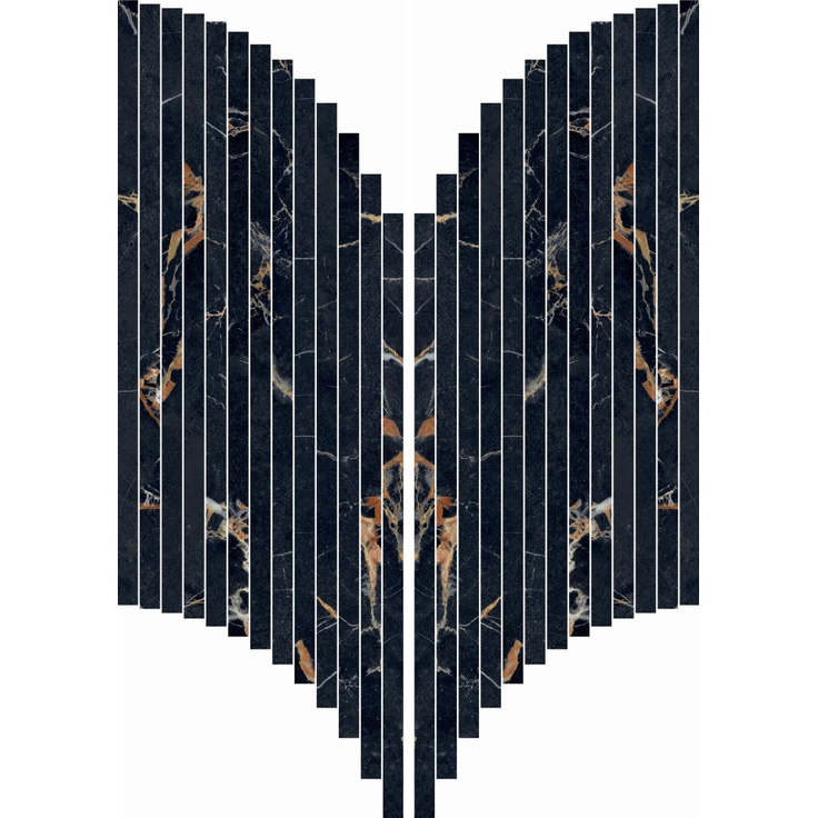 ABK Sensi Signoria 0009151 Ventaglio Port Gold Lux Мозаика 28x60 см, Италия, под мозаику - фото 1