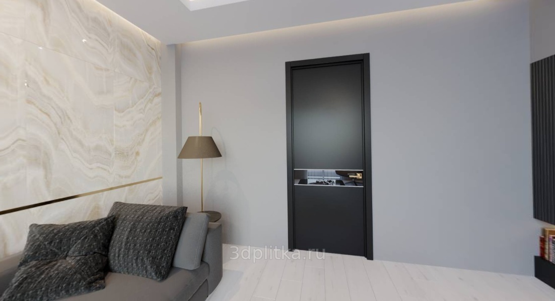 Absolut Gres Graphito 20x120, керамогранит, Индия, под дерево - фото интерьера 1