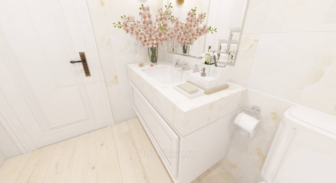 Absolut Gres Marbo 60x60 см, керамогранит, Индия, под камень  - фото интерьера 1