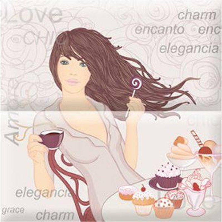 Absolut Keramika Monocolor AK1061 Composicion Love Warm Панно 20x20 см, Испания, под обои  - фото 1