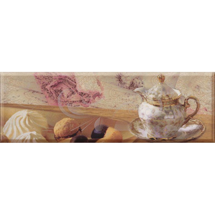 Absolut Keramika Monocolor AK1020 Tea Time 01 Декор 10x30 см, Испания, под обои  - фото 1