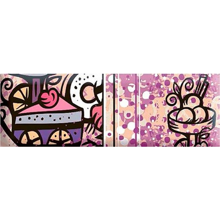 Absolut Keramika Monocolor AK1136 Ice Cream 03 C Декор 10x30 см, Испания, под обои  - фото 1