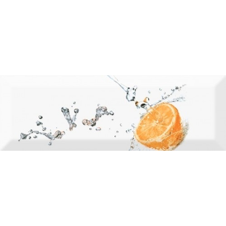 Absolut Keramika Monocolor AK0610 Decor Fresh Orange Декор 10x30 см, Испания, под камень  - фото 1