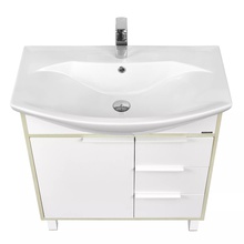 Aquaton Рико 1A2154K1RIB90 Белый / Ясень фабрик 80 Тумба с раковиной 44,5x80,5x85 см, Россия - фото 1 - фото 3