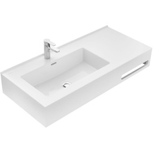 Aquaton Квадро Про 1A733331QA01L Белый 100 Раковина 45x100x14 см, Россия - фото 1 - фото 1