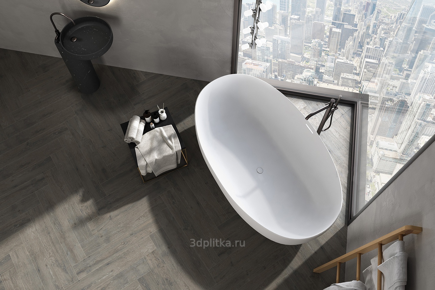 Alaplana Ceramica Marne 15x90 см, керамогранит, Испания, под дерево - фото интерьера 1