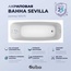 Alba Spa Sevilla ВПР0150100100 Белый 160х75 Акриловая ванна 160x75x40 см, Беларусь - фото 3