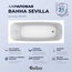Alba Spa Sevilla ВПР0170100100 Белый 180х80 Акриловая ванна 180x80x40 см, Беларусь - фото 3