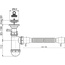 AlcaPlast A41+A710 Белый Сифон для раковины 84x30,2 см, Чехия - фото 2