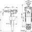 AlcaPlast SA2000 3/8" Арматура для бачка унитаза 23x10x40 см, Чехия - фото 2