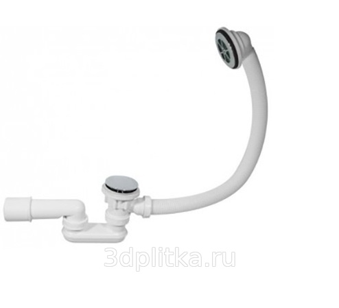 AlcaPlast A505CRM-100 хромированный пластик/пластик 100 слив-перелив ...