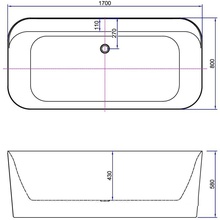 Allen Brau Infinity 2.21001.20 Белый глянец 170х80 Акриловая ванна 170x80x58 см, Германия - фото 1 - фото 3