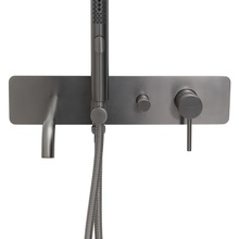 Allen Brau Priority 5.31A05-MG для душа и ванны брашированный графит Смеситель для ванны с душем, Германия - фото 1 - фото 3