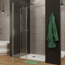Allen Brau Priority 3.31008.BA Прозрачное стекло / Серебро браш  120х200 Душевая дверь 120x200 см, Германия - фото 1 - фото 3