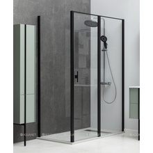 Allen Brau Priority 3.31012.BBA Прозрачное стекло / Черный браш 140х200 Душевая дверь 140x200 см, Германия - фото 1 - фото 1
