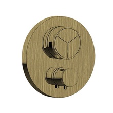 Almar Push Round Core E176633.HB Для душа Шлифованная латунь Смеситель с термостатом 7,5x15,2x15,2 см, для душа, Италия - фото 1 - фото 1