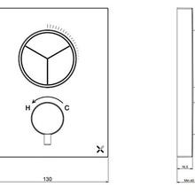 Almar Square E176683.HB Для ванны и душа Латунь (шлифованная) (внешняя часть) Смеситель 13x16 см, для ванны, Италия - фото 1 - фото 3