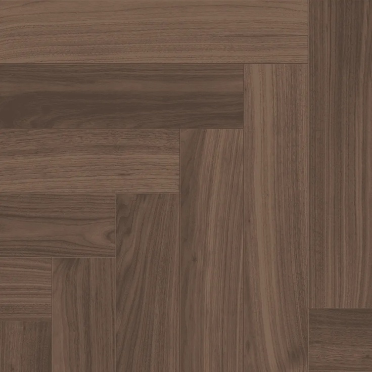 Alpine Floor Приоритет Паркет Eco 30-9 Орех Натуральный VSPC - каменный паркет с натуральным шпоном 60x12,5x0,55 см, Россия - фото 1