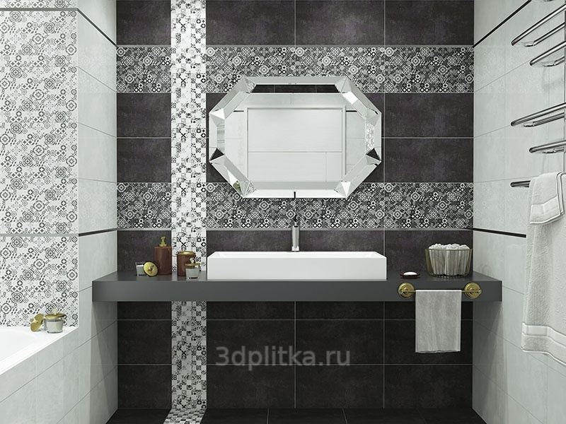 AltaCera Algorithm 24,9x50, керамика, Россия, под бетон  - фото интерьера 1