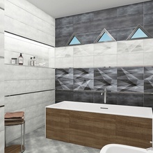 AltaCera Shape 24,9x50 см, керамика, Россия, под камень  - фото интерьера 1 - фото 3