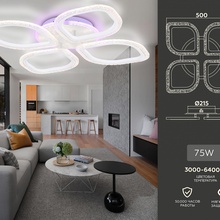 Ambrella Light Acrylica Original FA4501 Люстра потолочная 50x50x7,5 см, Россия - фото 1 - 2 Ambrella Light Acrylica Original FA4501 Люстра потолочная 50x50x7,5 см, Россия - фото 1 - фото 2