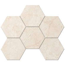 Ametis Marmulla MA02 Light Beige Hexagon Мозаика 25x28,5 см, Россия, под мрамор - фото 1 - фото 1
