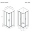 Am.Pm Above W9XG-403-100100-BT Прозрачное стекло/Профиль Матовый черный 100х100 Душевой уголок 100x100x190 см, Германия - фото 8