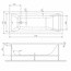 Am.Pm Gem W93A-170-075W-R 170х75 Каркас для ванны 170x74,5x55 см, Германия - фото 2