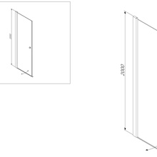 Am.Pm Inspire S W51G-D90-200-CT 90х200 стекло прозрачное/хром Душевая дверь 90x200 см, Германия - фото 1 - фото 2