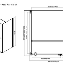Am.Pm Inspire S W51G-E3D9-200-CT 120х200 стекло прозрачное/хром Душевая дверь 120x200 см, Германия - фото 1 - фото 2