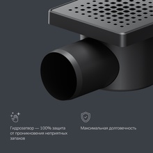 Am.Pm PrimeFlow Точечный Чёрный матовый 10 Душевой трап 13,5x10x7 см, Германия - фото 1 - фото 3