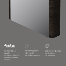 Am.Pm Sensation M30MCR0801TF табачный дуб R 80 Шкаф-зеркало 15x80x70 см, Германия - фото 1 - фото 3