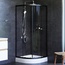 Am.Pm X-Joy Twin Slide W88E-205-080BT64 С поддоном Матовый чёрный / Прозрачное стекло 80х80 Душевой уголок 80x80x195 см, Германия - фото 3