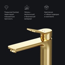 Am.Pm X-Joy F85A92099 Для раковины Золото Смеситель 19,2x5,2x30,1 см, для раковины, Германия - фото 1 - фото 4