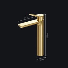 Am.Pm X-Joy F85A92099 Для раковины Золото Смеситель 19,2x5,2x30,1 см, для раковины, Германия - фото 1 - фото 4