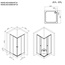 Am.Pm X-Joy W94G-403-9090-BT1K Прозрачное стекло / Профиль чёрный матовый 90х90 Душевой уголок 89x89x190 см, Германия - фото 2