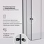 Am.Pm X-Joy W94G-403-9090-BT1K Прозрачное стекло / Профиль чёрный матовый 90х90 Душевой уголок 89x89x190 см, Германия - фото 6