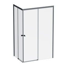 Am.Pm X-Joy W94G-403-120280-BT1K Прозрачное стекло / Профиль чёрный матовый 120х80 Душевой уголок 79x119x190 см, Германия - фото 1 - фото 2