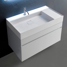 Antonio Lupi Graffio GRAFFIO33590 A bianco goffrato Белый 90 (с 2 ящиками) Тумба для раковины 50x90x37,5 см, Италия - фото 1 - фото 1